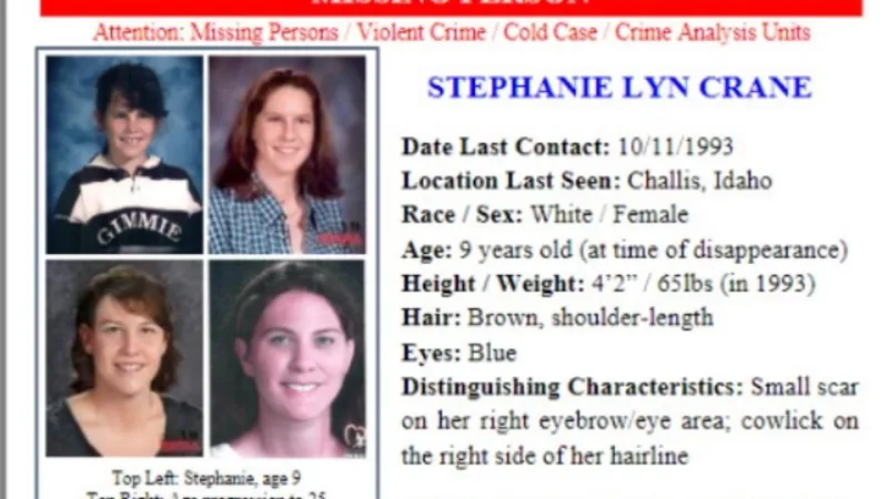 Idaho authorities renew call for tips in disappearance of 9-year-old girl in 1993