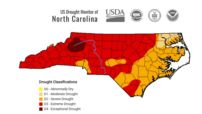 Latest map shows much of the state under extreme drought