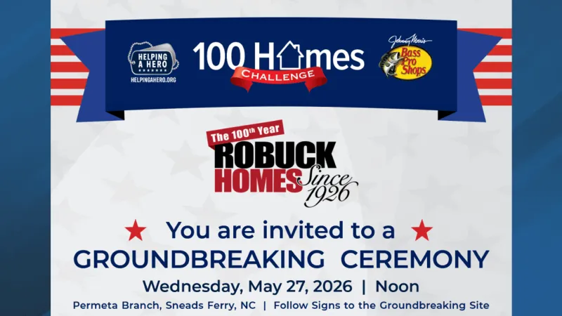 Helping a Hero, Robuck Homes to break ground on home for wounded veteran in Sneads Ferry