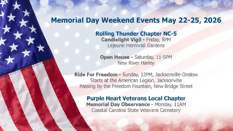 Jacksonville sets Memorial Day weekend events May 22-25 to honor fallen service members