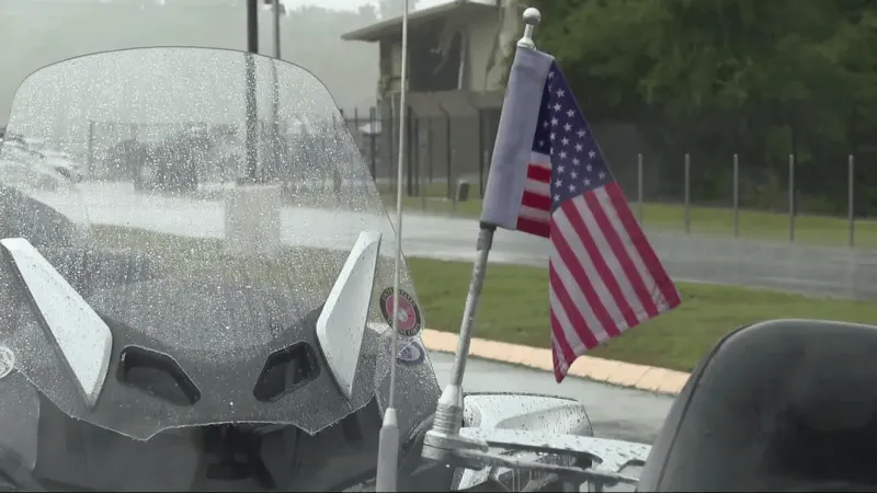 Downpours fail to dampen Rolling Thunder Ride for Freedom in Jacksonville