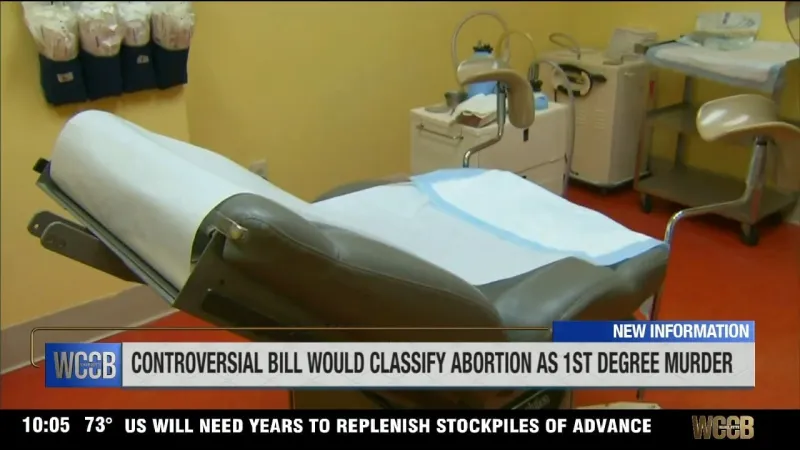 NC Lawmaker wants to classify abortions as first-degree murder