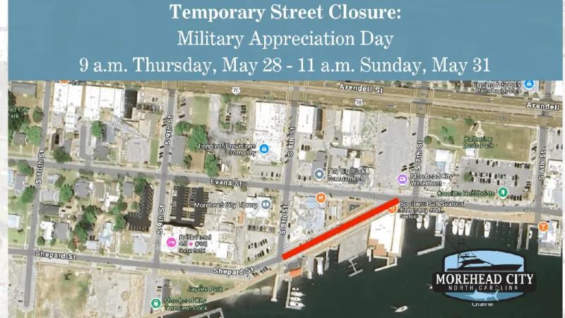 Morehead City announces street closure for Military Appreciate Day events