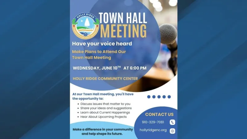 Residents can share feedback on future projects at Holly Ridge town hall