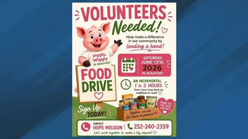 Hope Mission seeks early-morning volunteers for Beaufort Piggly Wiggly food drive