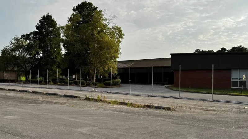 Demolition prep begins at old Pamlico County High School after sign removal