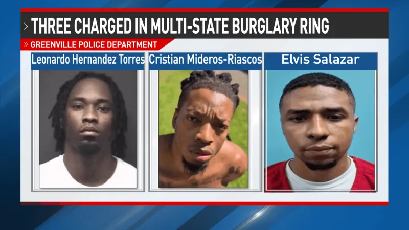 Greenville police charge 3 Colombians in multi-state burglary ring investigation