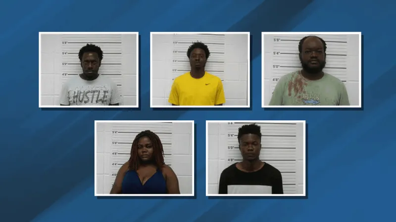 Five arrested after attempted robbery and burglary investigation in Pamlico County