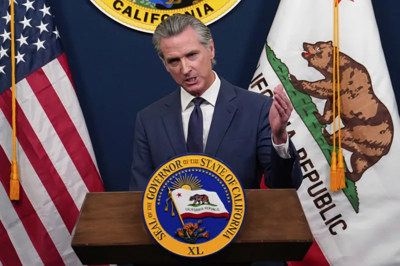 California Gov. Gavin Newsom says Trump's Justice Department is investigating him and his wife