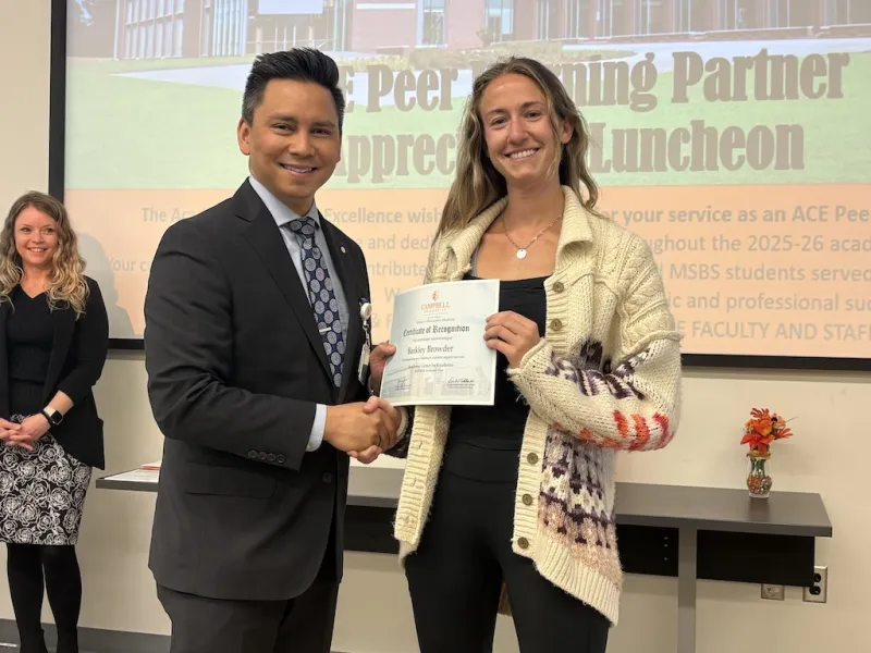 Campbell med school recognizes Peer Learning Partners for 1,047 hours of service