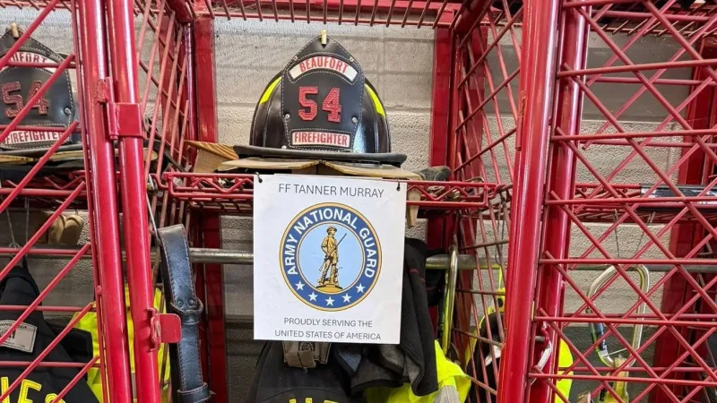 Beaufort Fire Department backs deployed firefighter serving far from Carteret County