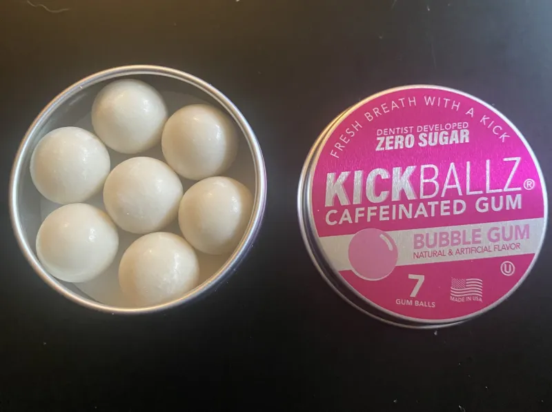 KickBallz caffeinated gum looks to eliminate the need for morning Joe