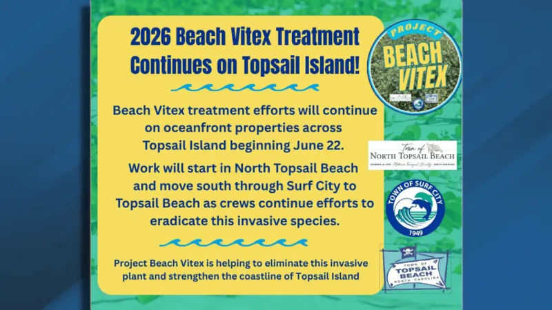 Beach Vitex treatments continue across Topsail Island