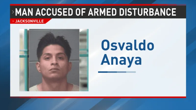 Jacksonville man facing charges after armed disturbance, deputies say
