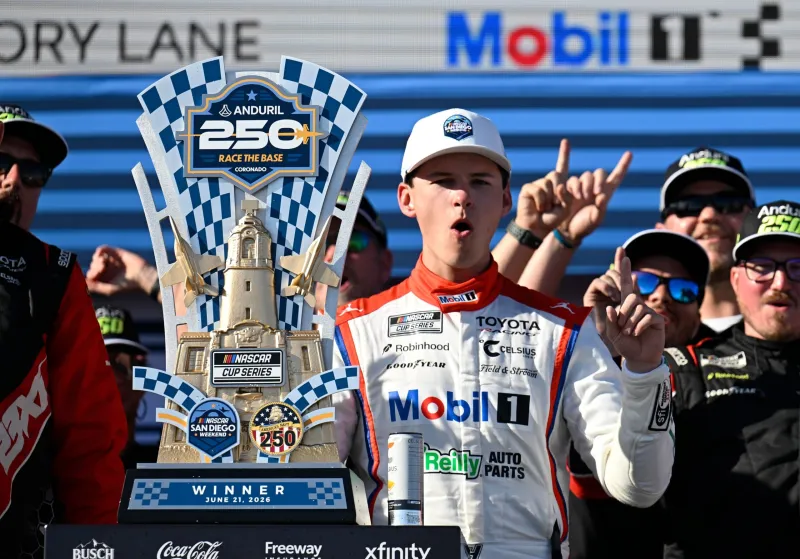 Corey Heim outduels Tyler Reddick for first NASCAR Cup win at inaugural San Diego race