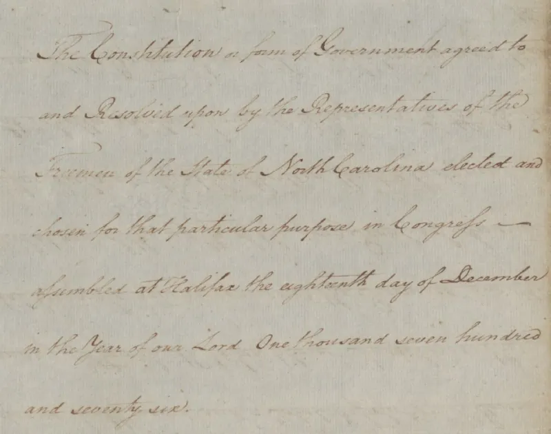 State Archives to Display Original 1776 State Constitution at Capitol 250: NC Freedom Fest July 4