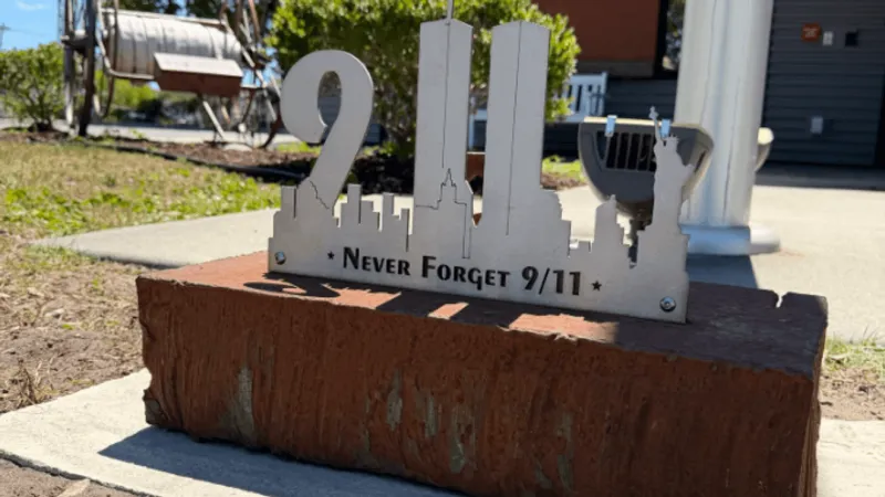 Beaufort Fire Department unveils permanent 9/11 memorial with World Trade Center steel