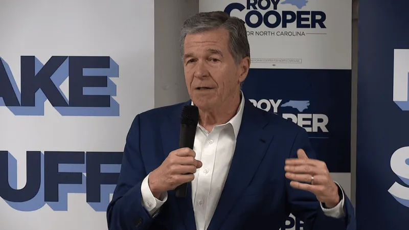 Roy Cooper brings 'Make Stuff Cost Less' tour to Asheville, targets health costs, tariffs