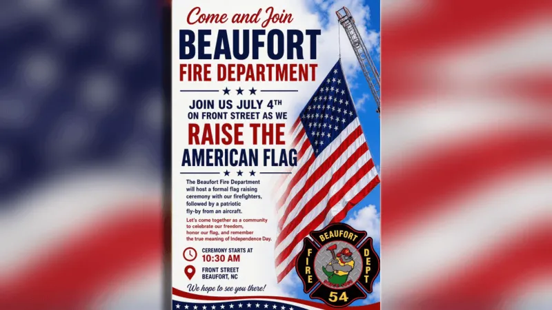 Beaufort Fire Department invites community to Fourth of July flag raising
