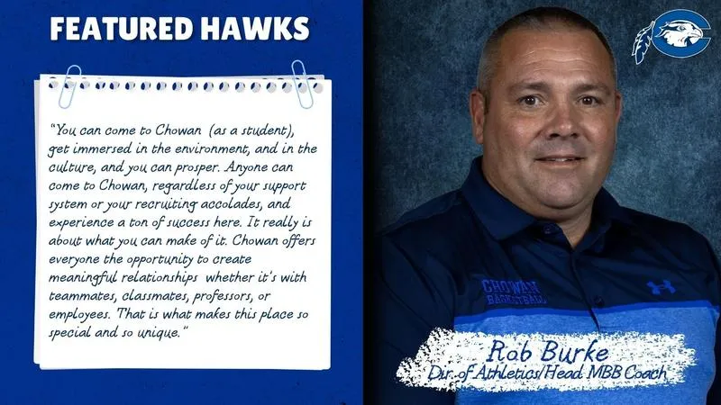 Featured Hawks: Rob Burke, Director of Athletics/Head Men's Basketball Coach