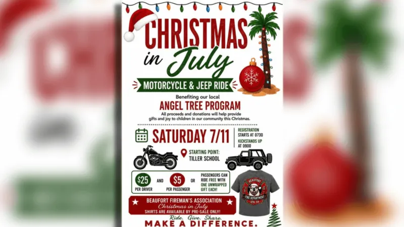 Beaufort Firemen's Association hosting Christmas in July charity ride