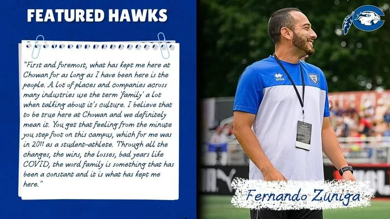 Featured Hawks: Fernando Zuniga, Head Women's Soccer Coach