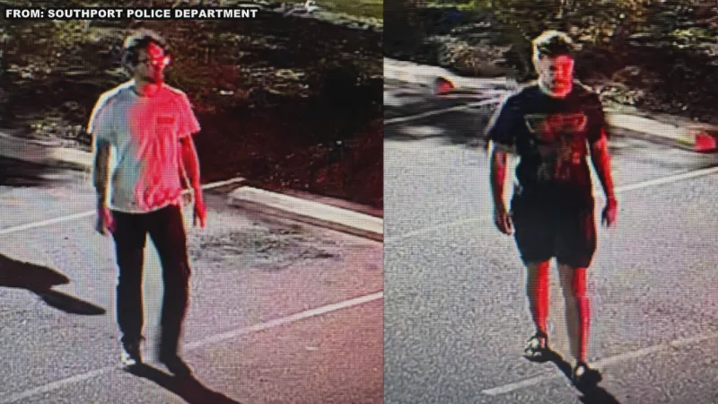 Southport police release surveillance images of two persons of interest in July 4th weekend vandalism investigation