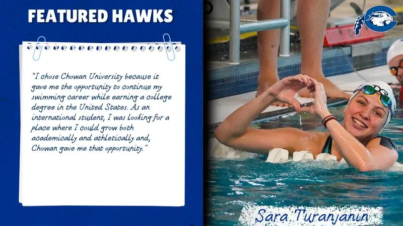 Featured Hawks: Sara Turanjanin, Sophomore, Women's Swimming, Business Administration