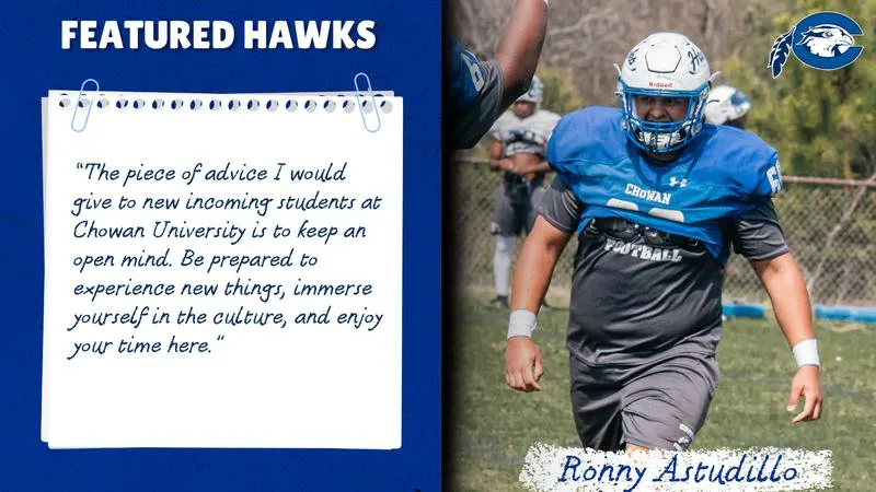 Featured Hawks: Ronny Astudillo, Junior, Football, Criminal Justice