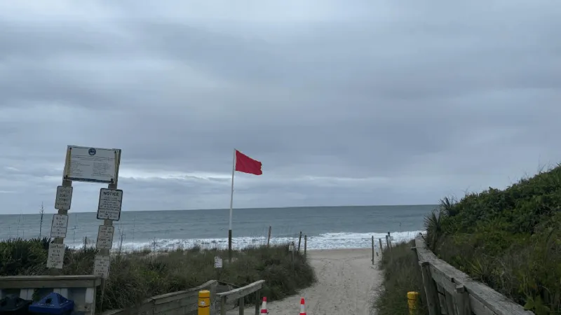 Dangerous surf prompts red flag warnings, high rip current risk along parts of the coast