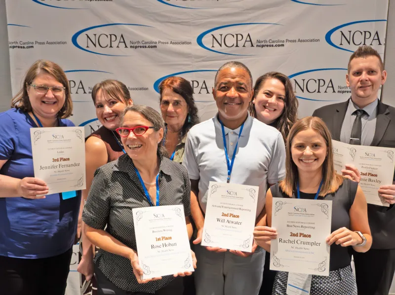 NC Health News wins 10 awards in state press contest