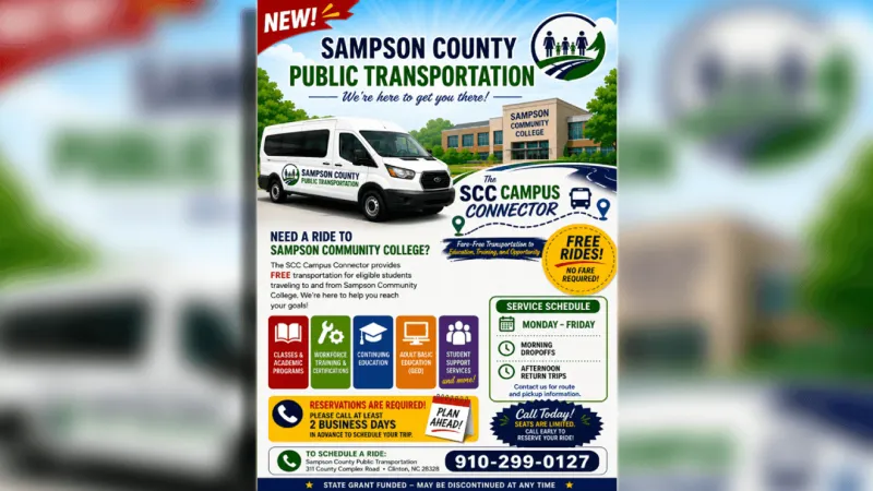 Grant funding spurs launch of two free Sampson County transit services through June 2027