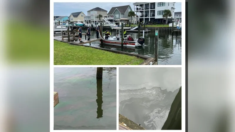 Diesel spill reaches Atlantic Beach canal after tractor-trailer leak
