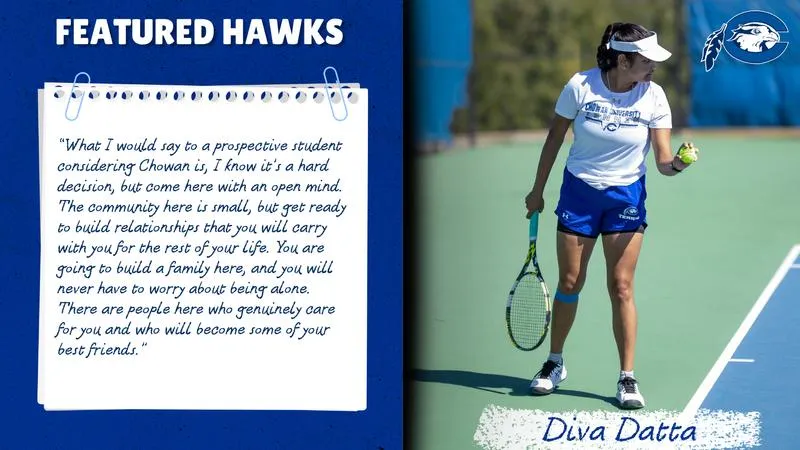 Featured Hawks: Diva Datta, Freshman, Women's Tennis, Sport Management