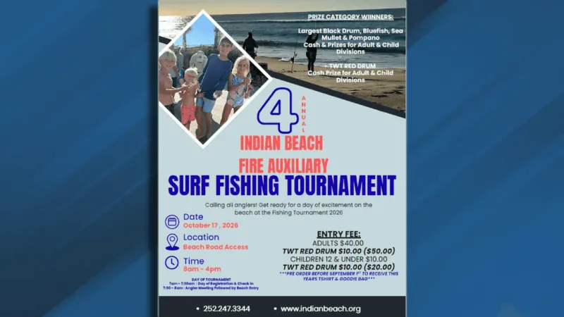 Registration now open for Indian Beach surf fishing tournament