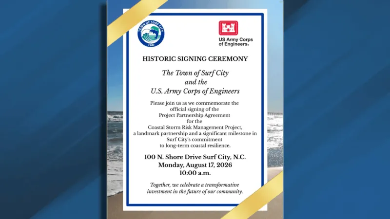 Surf City to host signing ceremony for Coastal Storm Protection project