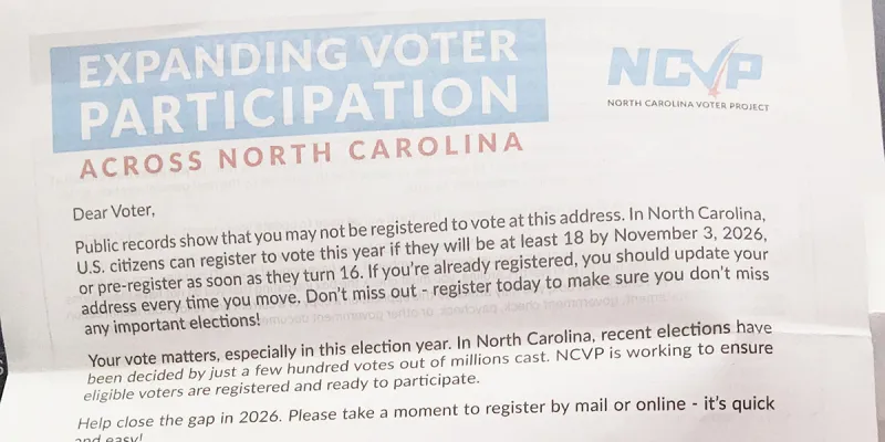 More registration mailers hit NC mailboxes