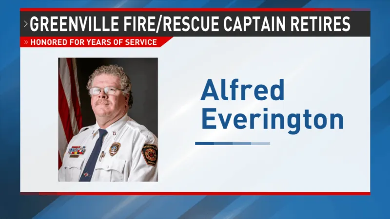 Greenville Fire/Rescue marks Capt. Alfred Everington's retirement in Pitt County