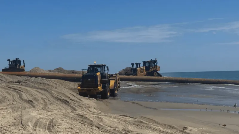 Beach nourishment project underway in Buxton