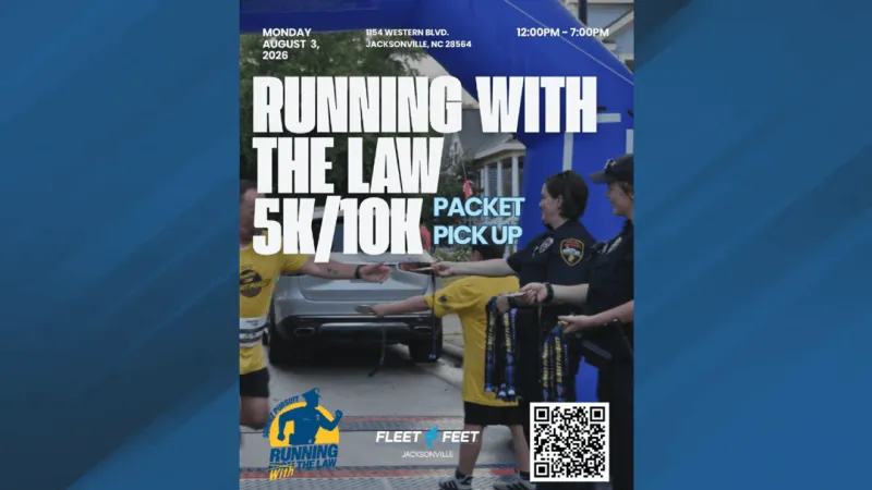 Three races tonight: 5K, 10K and fun run for Running With the Law in Jacksonville