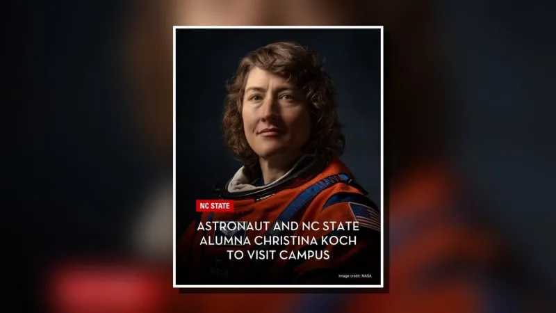 Christina Koch returns to NC State for celebration honoring Artemis II role