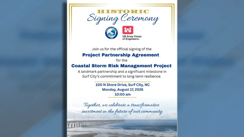 Surf City to hold signing ceremony for Coastal Storm Risk project