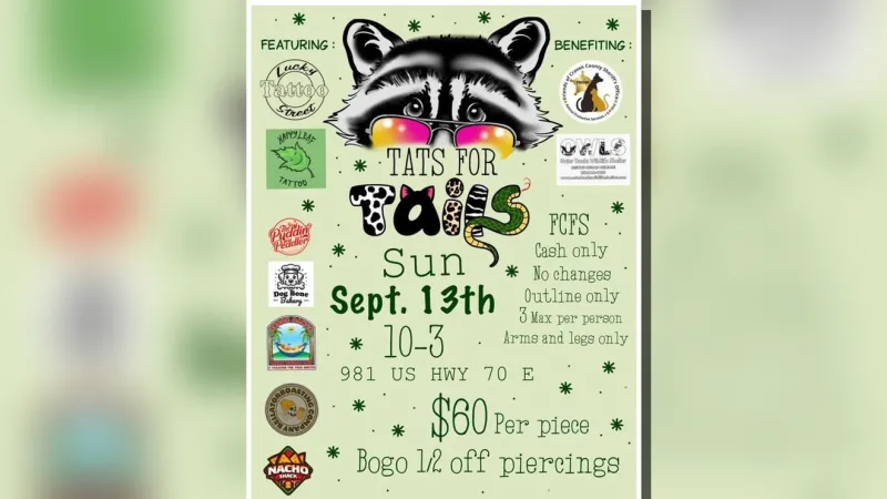 Ink, Eats and Animals: Tats for Tails returns to New Bern