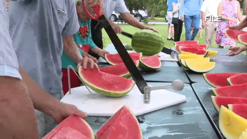 103-year-old Fay Bond's 50-year Oriental watermelon cutting tradition returns