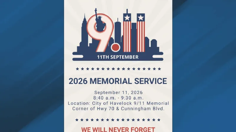 Havelock to hold 9/11 memorial service on Sept. 11, 2026