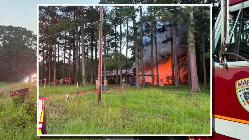 Fire departments respond to structure fire in Dudley