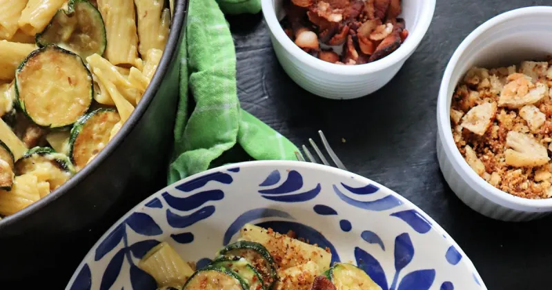 Got zucchini? Make summer carbonara with lemony bread crumbs
