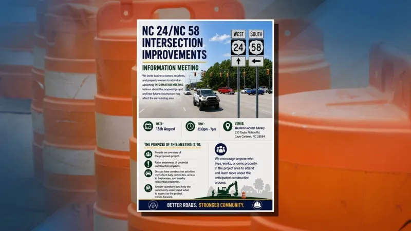 NCDOT to hold meeting on NC 24 and NC 58 intersection project
