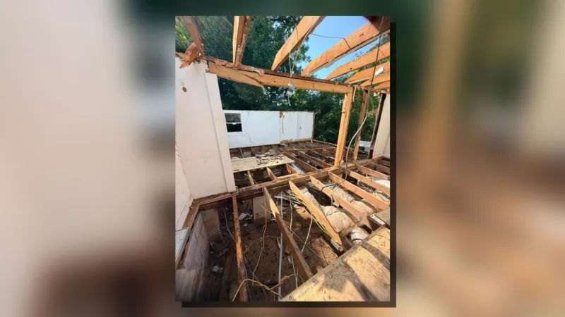 Repairs underway at Morris Barbeque after tree branch damage; closed until September