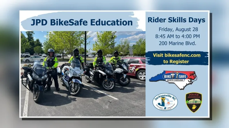 Governor's Highway Safety Program, Jacksonville Police host BikeSafe event Aug. 28